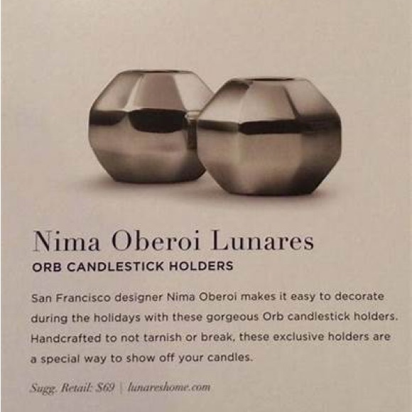 🏡Brand New Nina Oberoi Lunares Orb Candlestick holders G11 - Picture 2 of 3